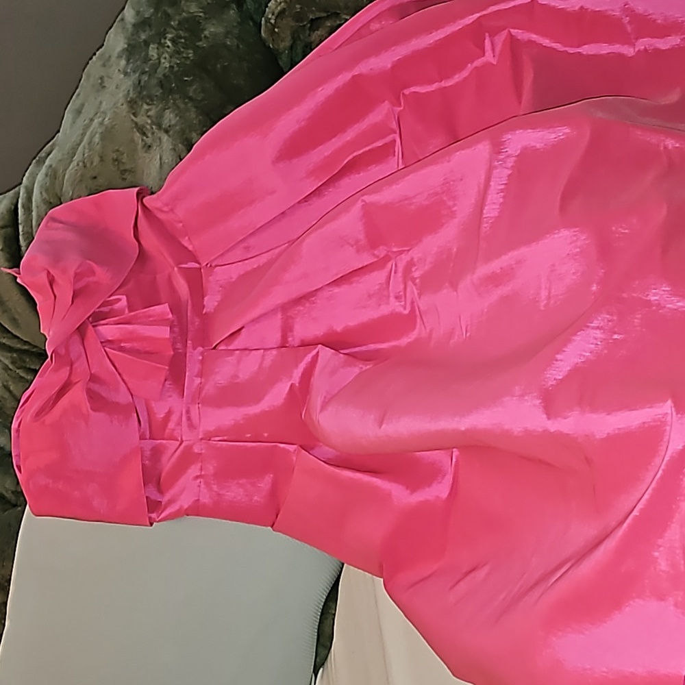 1901 evening  pink bustier party dress size L preowned